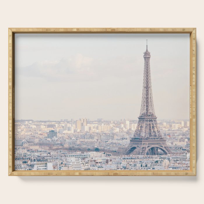 Paris Skyline, Eiffel Tower View, Travel Photography Serving Tray Gallery Image 1
