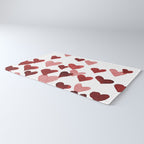 Valentine's Day Watercolor Hearts - red Rug Gallery Image 3