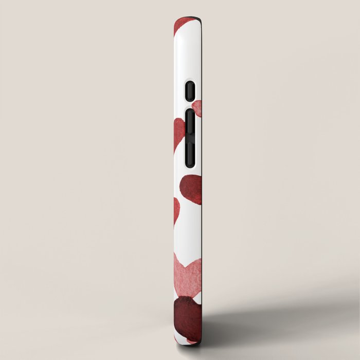 Valentine's Day Watercolor Hearts - red iPhone Case Gallery Image 2