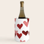 Valentine's Day Watercolor Hearts - red Wine Chiller Gallery Image 3
