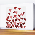 Valentine's Day Watercolor Hearts - red Wall Mural Gallery Image 2
