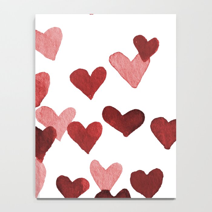 Valentine's Day Watercolor Hearts - red Notebook Gallery Image 4