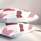 Valentine's Day Watercolor Hearts - red Pillow Sham Gallery Image 3
