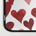 Valentine's Day Watercolor Hearts - red Laptop Sleeve Gallery Image 3