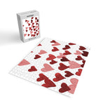 Valentine's Day Watercolor Hearts - red Jigsaw Puzzle Gallery Image 2