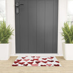 Valentine's Day Watercolor Hearts - red Welcome Mat Gallery Image 3