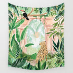 Jungle Cheetah and Toucan Wall Tapestry Gallery Image 4