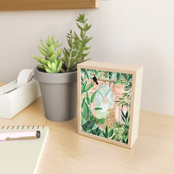 Jungle Cheetah and Toucan Mini Art Print Gallery Image 2