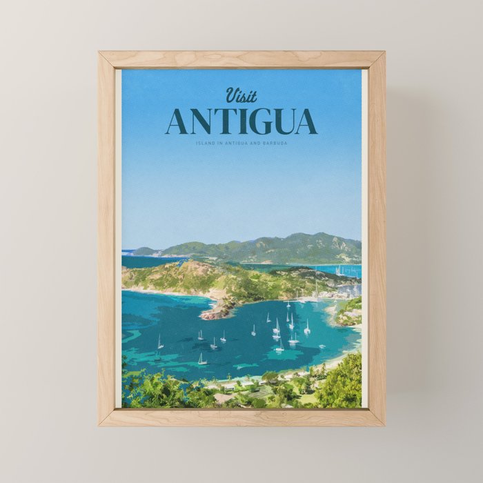 Visit Antigua Mini Art Print Gallery Image 1