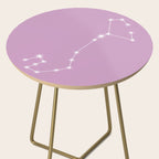 Scorpio Zodiac Star Constellation Line Art Pastel Lilac Side Table Gallery Image 2