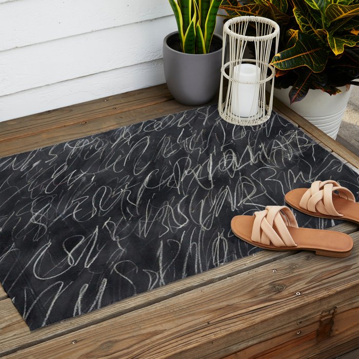 Twombly Blackboard Outdoor Rug Gallery Image 2