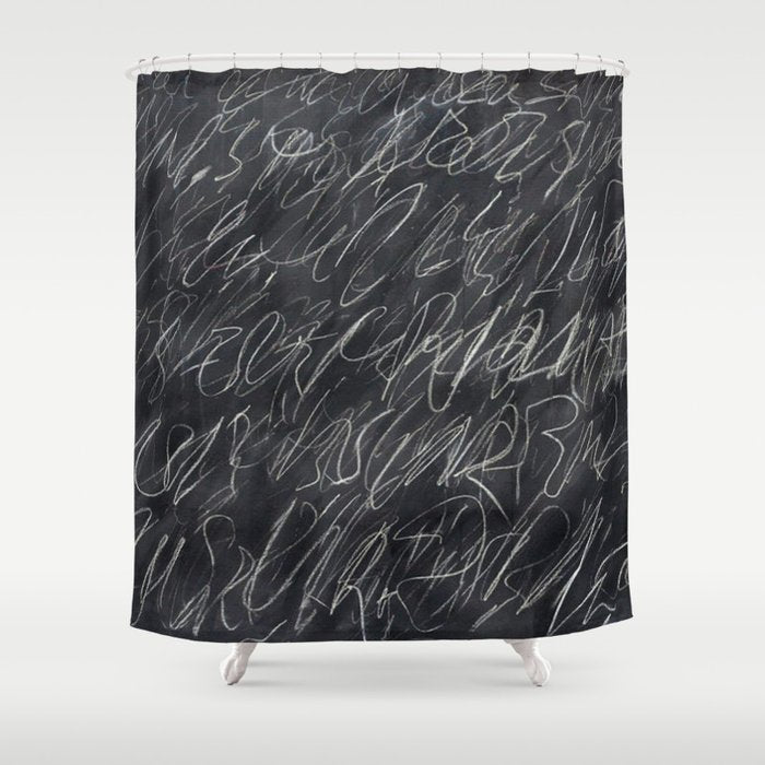 Twombly Blackboard Shower Curtain Gallery Image 1