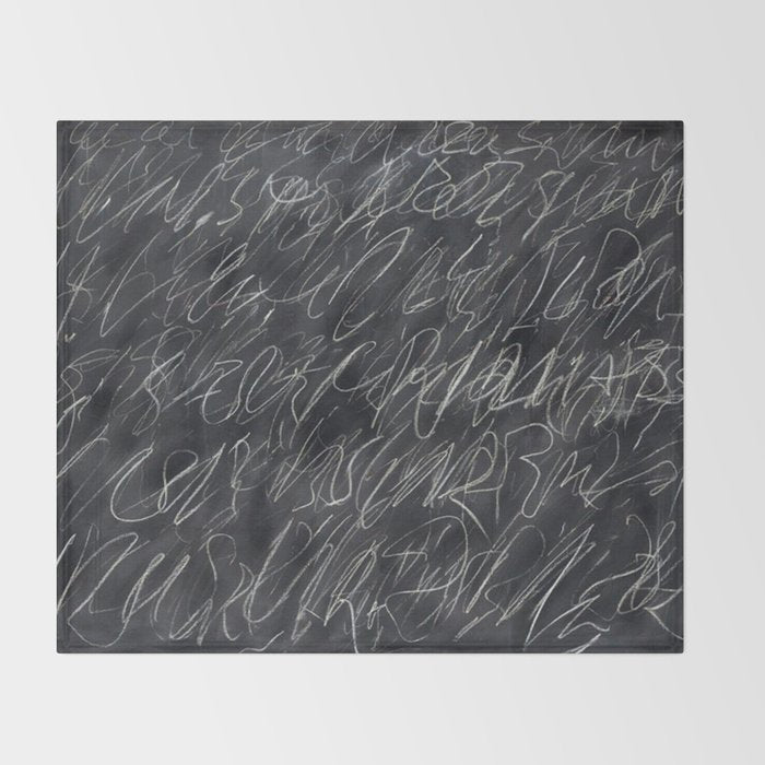 Twombly Blackboard Throw Blanket Gallery Image 2