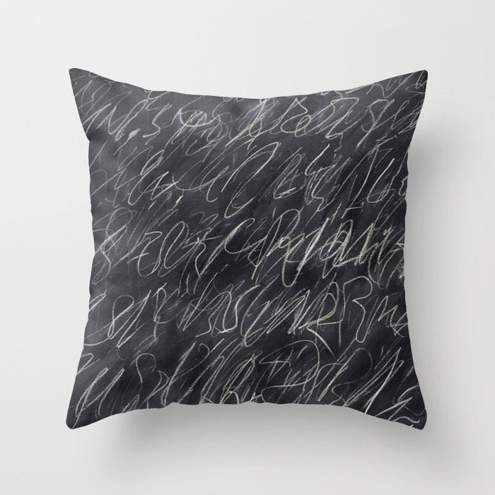Twombly Blackboard Throw Pillow Gallery Image 1