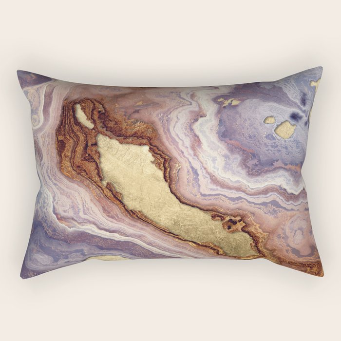 Mauve Agate Rectangular Pillow Gallery Image 1