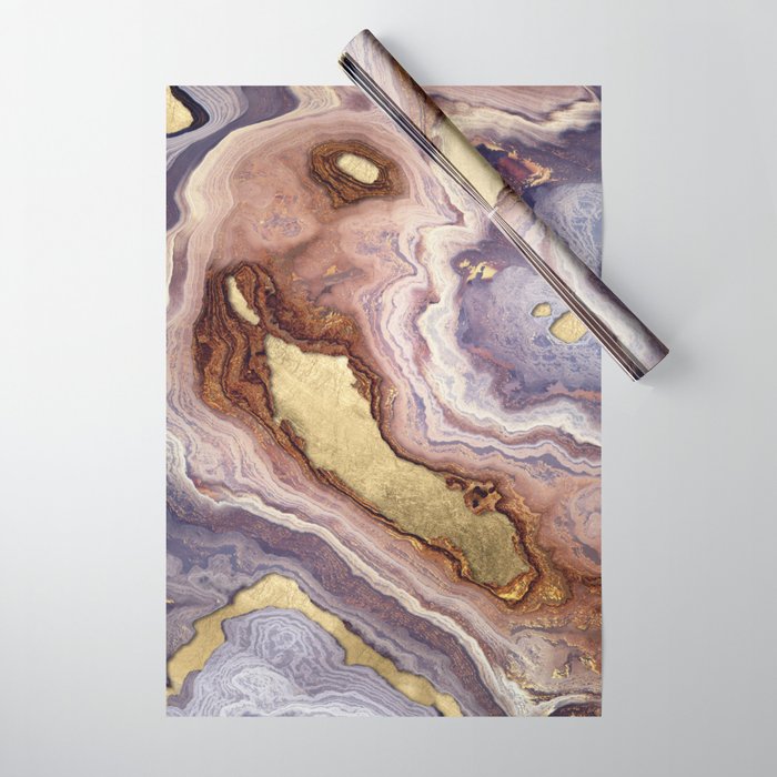 Mauve Agate Wrapping Paper Gallery Image 1