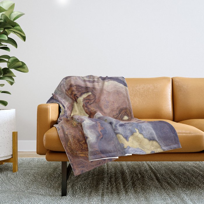 Mauve Agate Throw Blanket Gallery Image 1