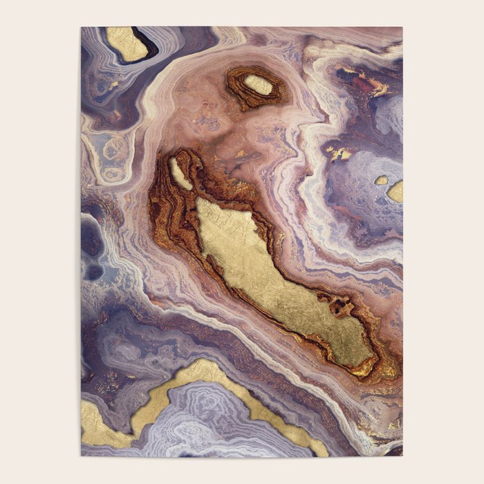 Mauve Agate Poster Gallery Image 1