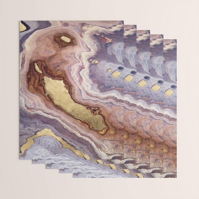 Mauve Agate Wrapping Paper Gallery Image 3