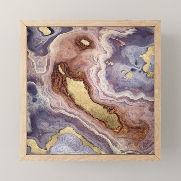 Mauve Agate Mini Art Print Gallery Image 1