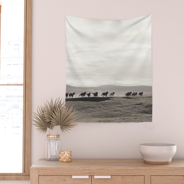 Horses on the Dunes Wall Tapestry Gallery Image 2