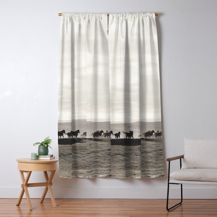 Horses on the Dunes Window Curtain Gallery Image 1