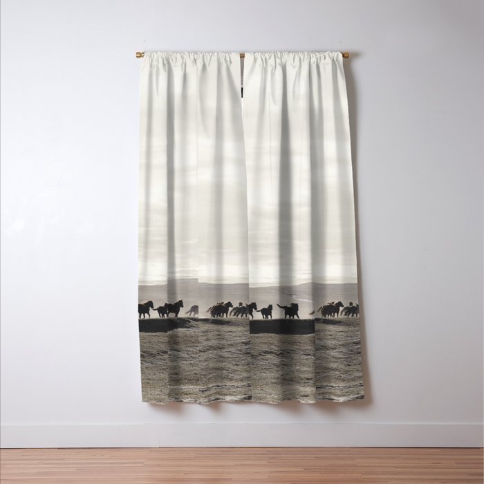 Horses on the Dunes Window Curtain Gallery Image 3