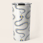 Snake Skeleton - Navy & Gold Palette Travel Mug Gallery Image 1