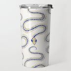 Snake Skeleton - Navy & Gold Palette Travel Mug Gallery Image 2