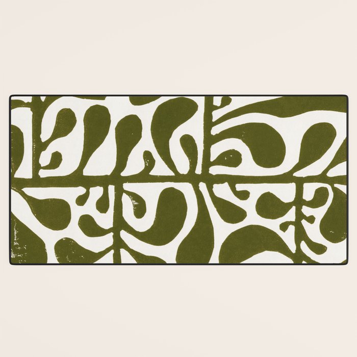 Linocut Plant #1 Desk Mat Gallery Image 3