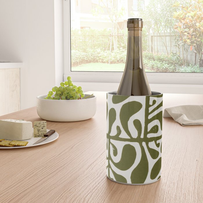Linocut Plant #1 Wine Chiller Gallery Image 4