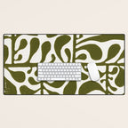 Linocut Plant #1 Desk Mat Gallery Image 1