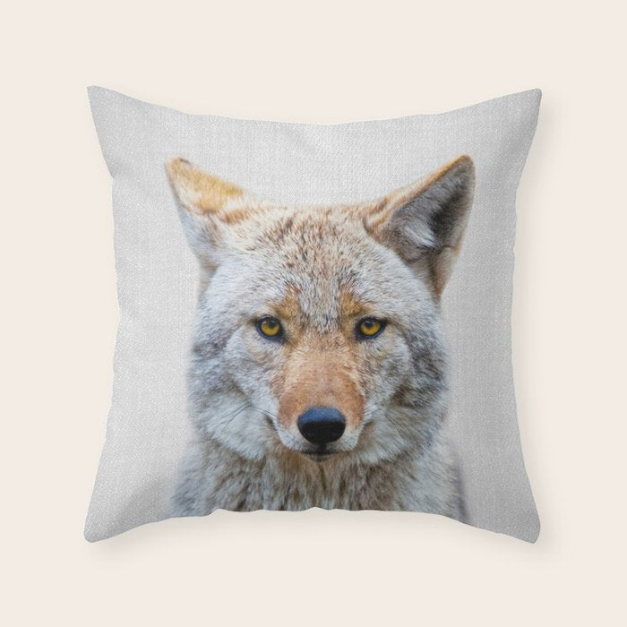 Coyote - Colorful Throw Pillow Gallery Image 6