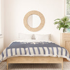 Snowflake Blue Striped Duvet Cover Gallery Image 3