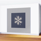 Snowflake Blue Striped Wall Mural Gallery Image 2