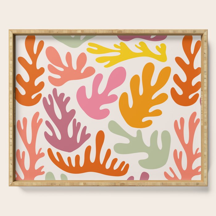 Candy Coral Matisse  Serving Tray Gallery Image 1