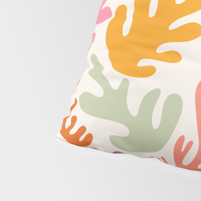 Candy Coral Matisse  Pillow Sham Gallery Image 4