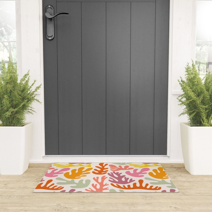 Candy Coral Matisse  Welcome Mat Gallery Image 3