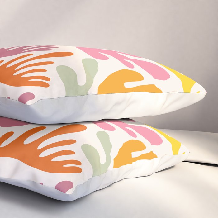 Candy Coral Matisse  Pillow Sham Gallery Image 3