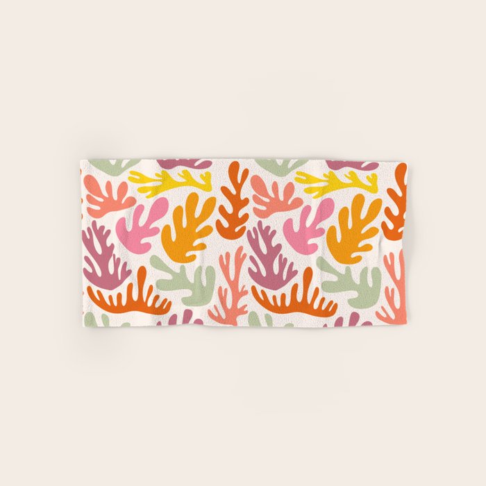 Candy Coral Matisse  Bath Towel Gallery Image 1