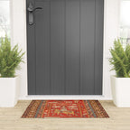 Kuba Hunting Rug With Birds Horses Camels Print Welcome Mat Gallery Image 3