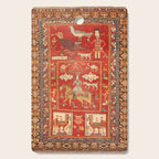 Kuba Hunting Rug With Birds Horses Camels Print Cutting Board Gallery Image 1