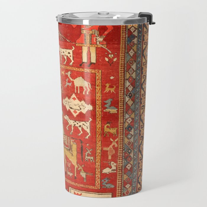 Kuba Hunting Rug With Birds Horses Camels Print Travel Mug Gallery Image 2