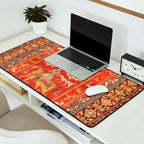Kuba Hunting Rug With Birds Horses Camels Print Desk Mat Gallery Image 2