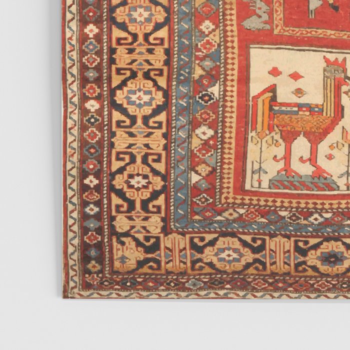 Kuba Hunting Rug With Birds Horses Camels Print Poster Gallery Image 3