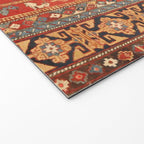 Kuba Hunting Rug With Birds Horses Camels Print Welcome Mat Gallery Image 2
