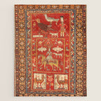 Kuba Hunting Rug With Birds Horses Camels Print Jigsaw Puzzle Gallery Image 1