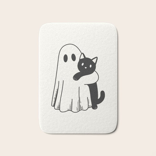 Ghost With A Cat Bath Mat Gallery Image 1