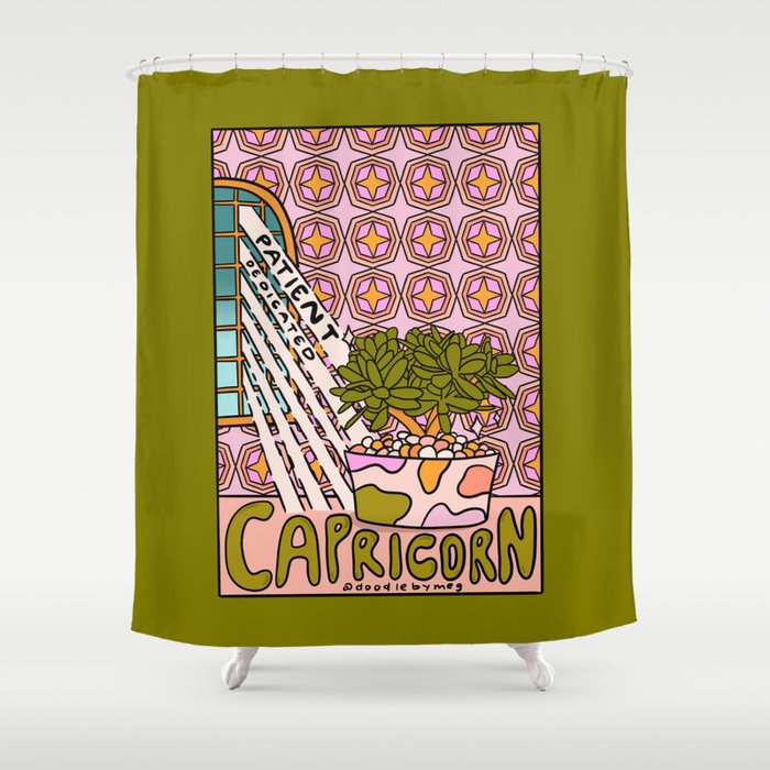 Capricorn Plant Shower Curtain Gallery Image 1