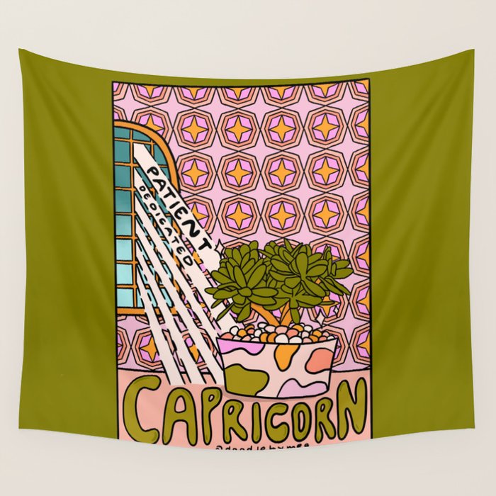 Capricorn Plant Wall Tapestry Gallery Image 4